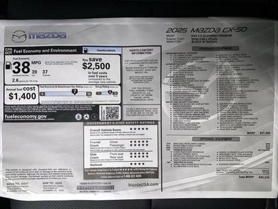 2025 Mazda Mazda CX-50 Hybrid Premium